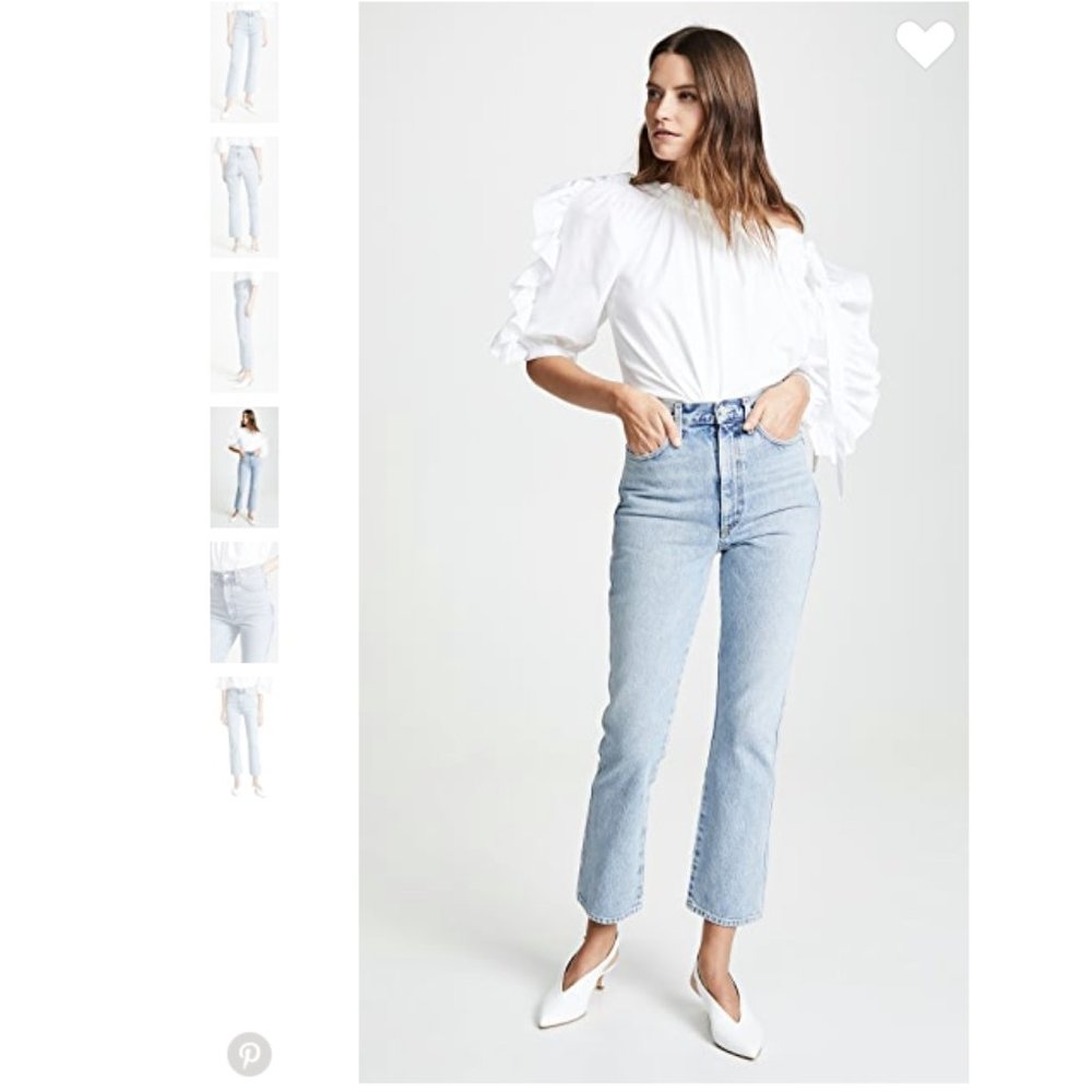 AGOLDE "High Rise Kick Pinch Waist Jeans"
